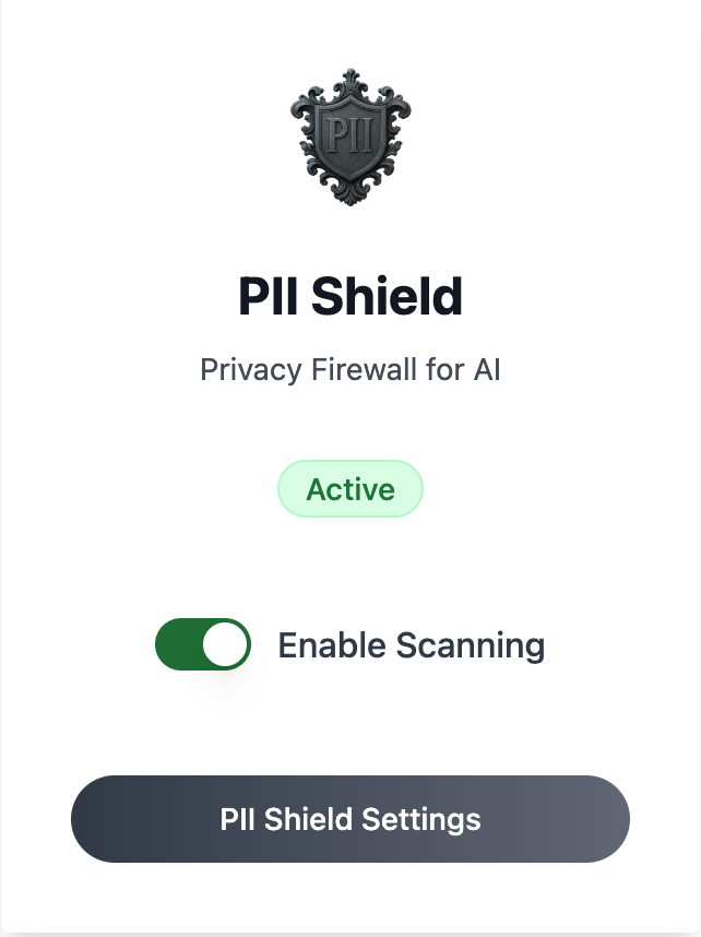 PII Shield Extension Interface